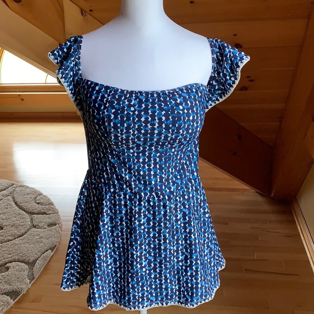 One piece off the shoulder bathing suit